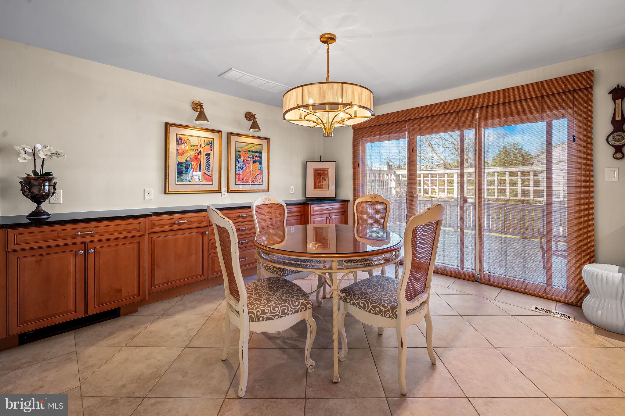 8014 Melody Lane, Unit 8014 Baltimore, MD 21208 - Photo 10 of 51 a dining room with furniture a chandelier and window