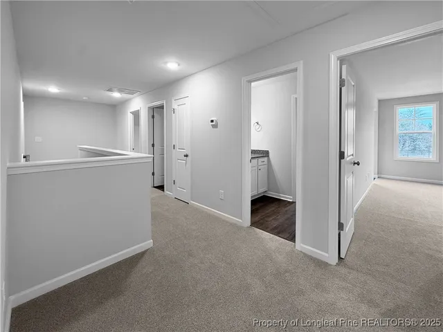 a view of small space with wooden floor