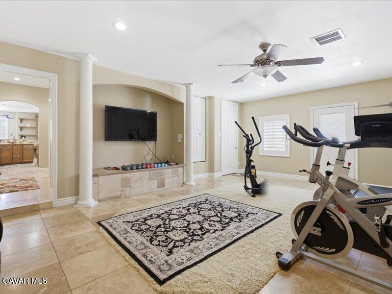 4107 Paddock Way Lancaster, CA 93536 - Photo 33 of 49 a view of a room with gym equipment
