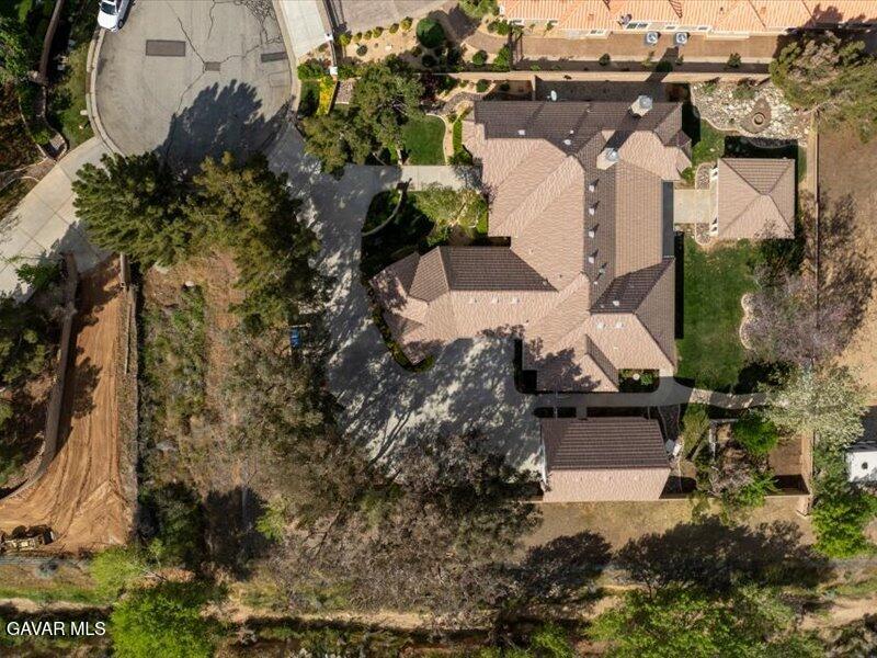 4107 Paddock Way Lancaster, CA 93536 - Photo 48 of 49 an aerial view of a house with a yard and lake view
