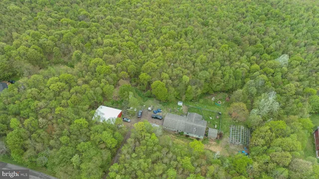 a view of a field with an ocean view