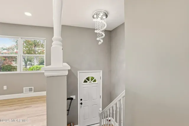 a view of a hallway with window