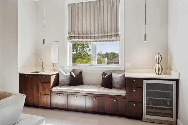 a living room with furniture and a couch