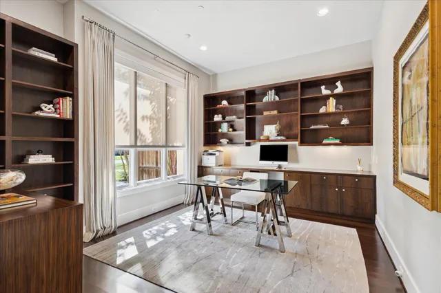 a work room with furniture