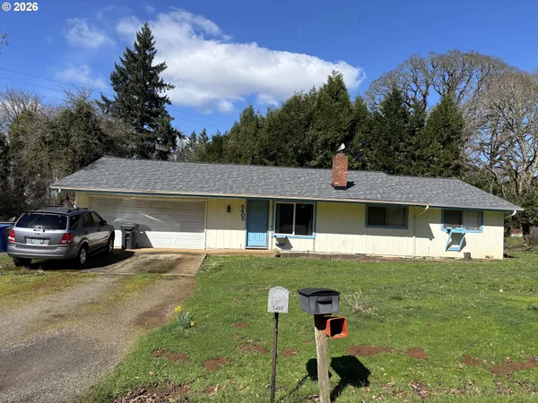 a house view with a garden space