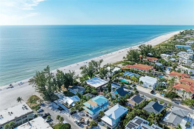 a view of an ocean with a building