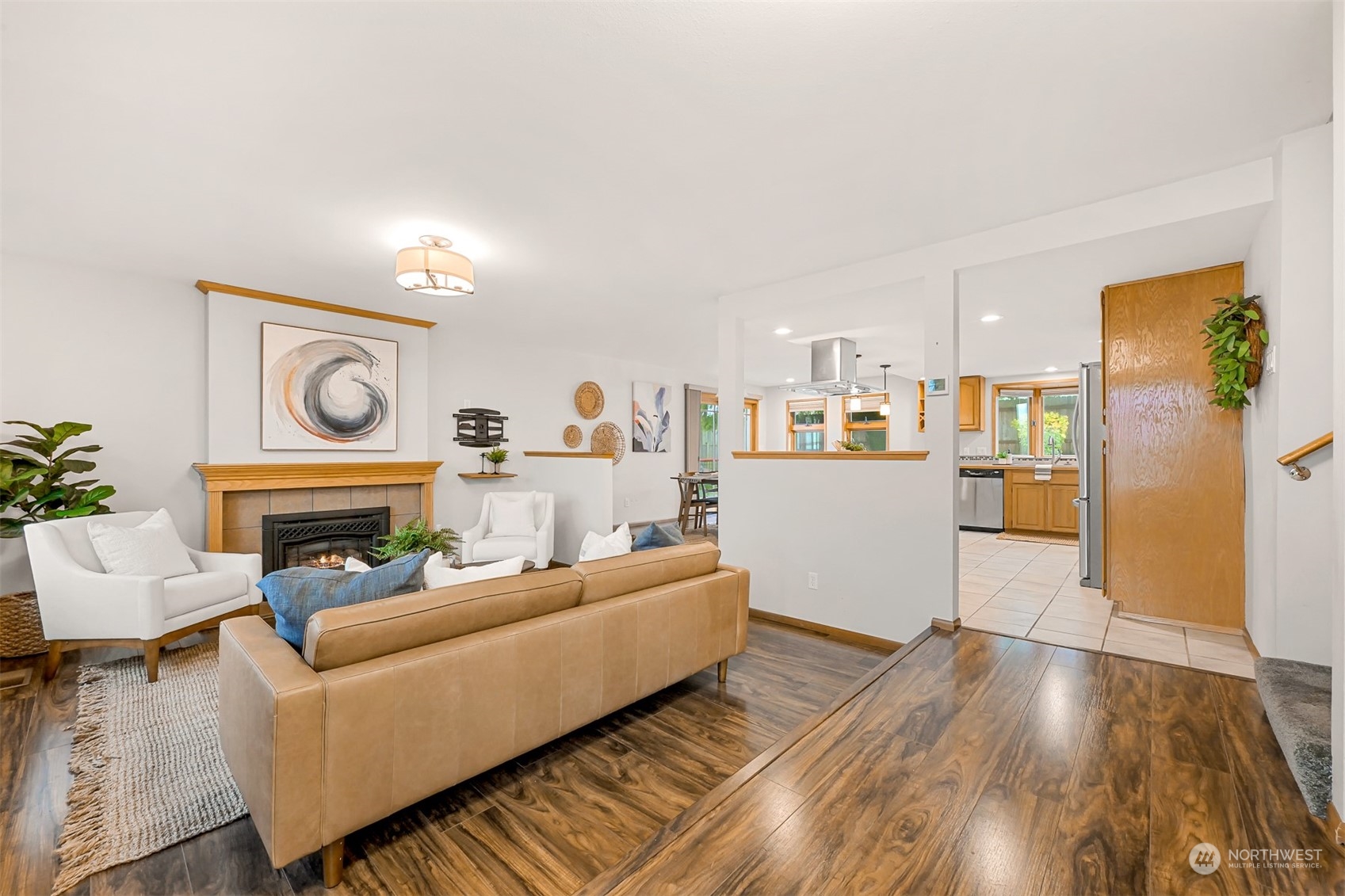 2400 View Ridge Drive Bellingham, WA 98229 - Photo 6 of 39 a living room with furniture and a fireplace