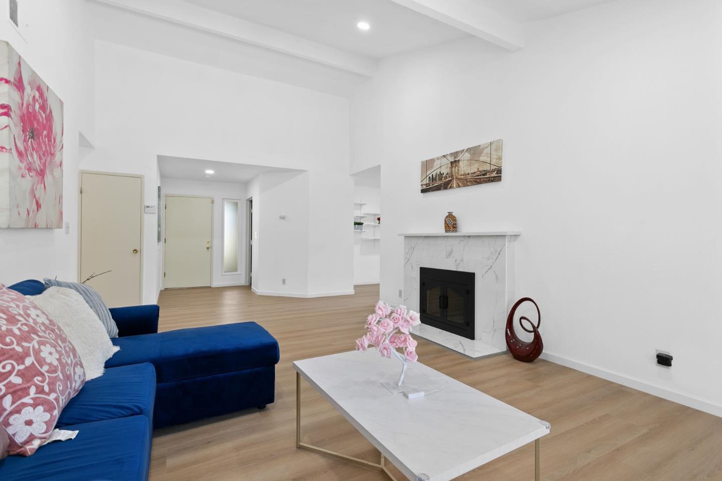 2962 Tuers Road San Jose, CA 95121 - Photo 9 of 38 a living room with furniture and a fireplace
