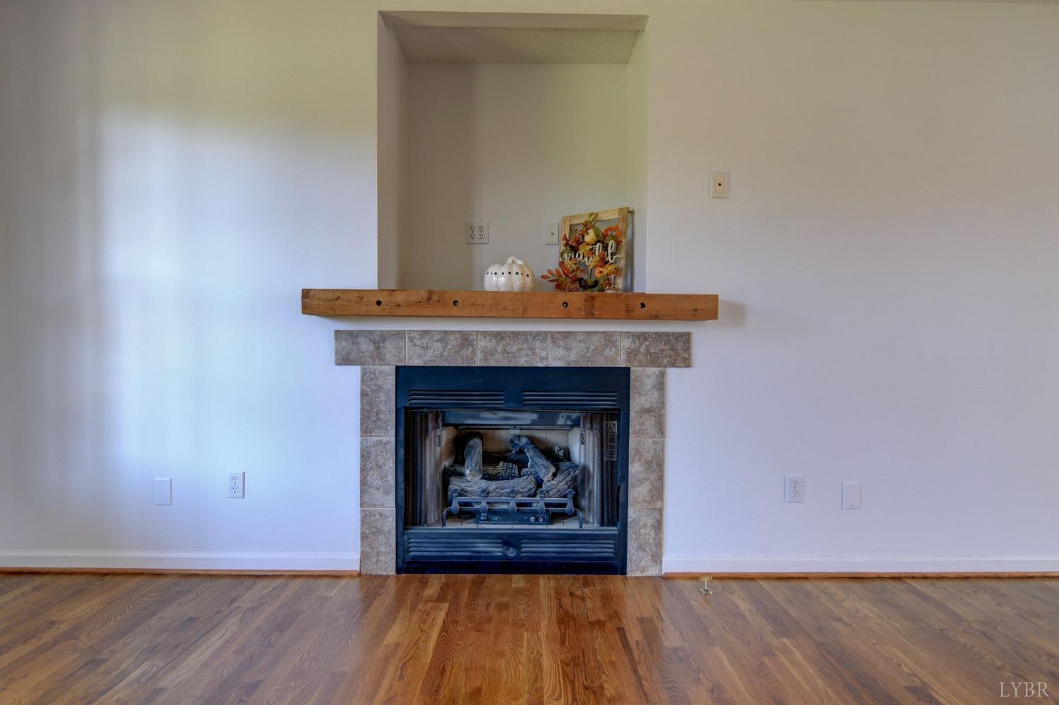 3636 White Road Forest, VA 24551 - Photo 6 of 44 a living room with a fireplace and a wooden floor