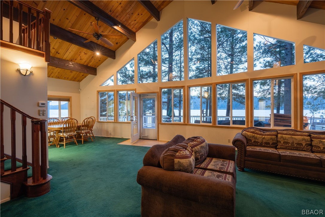 136 Round Drive Big Bear Lake, CA 92315 - Photo 21 of 45 a outdoor living space with furniture and garden view