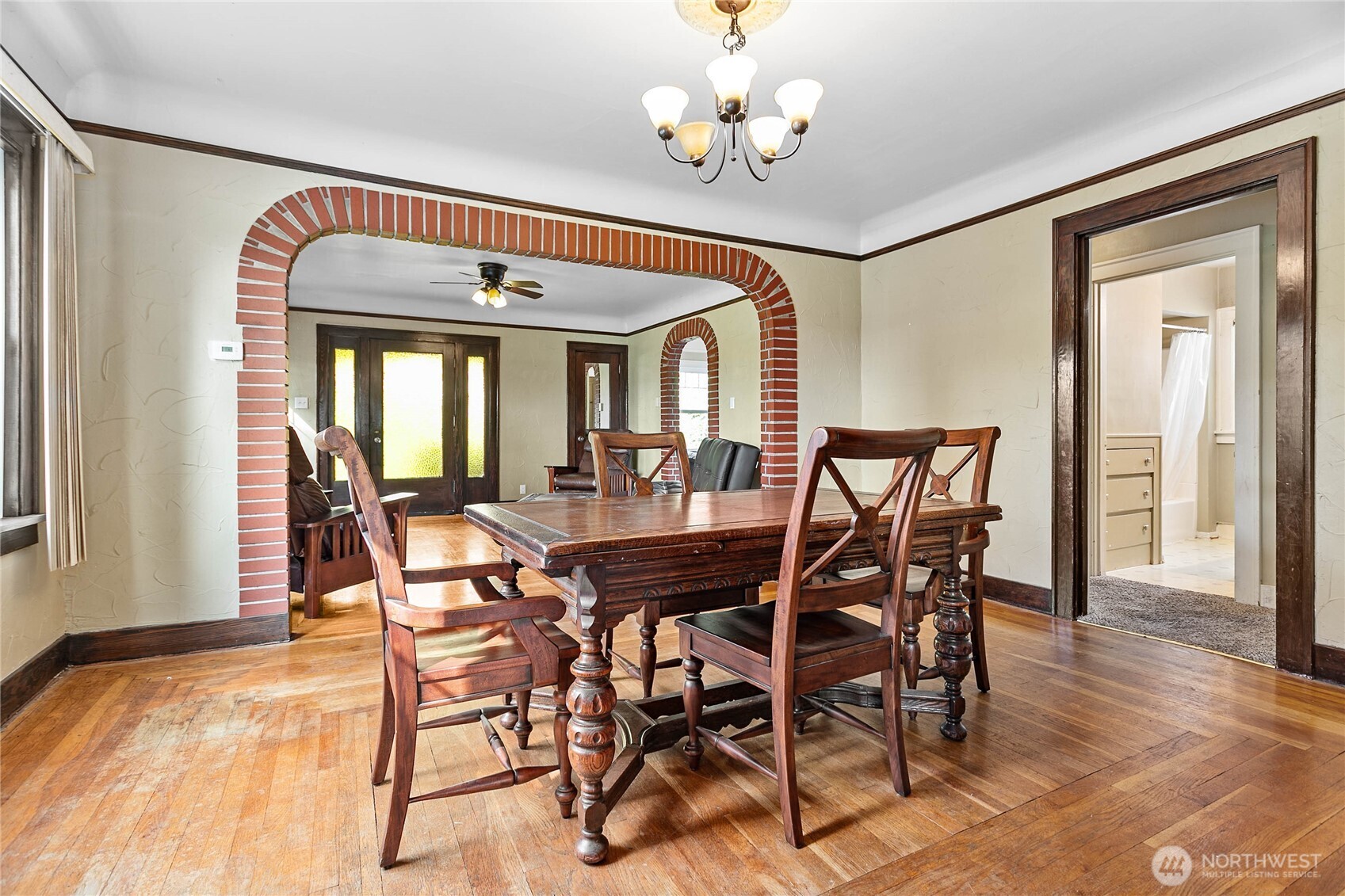 1082 West Smith Road Bellingham, WA 98226 - Photo 28 of 38 a view of a dining room with furniture and chandelier