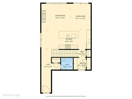 a picture of a bench in front of a wall