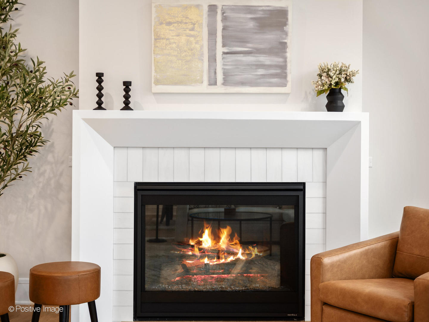 104 Evergreen Avenue Elmhurst, IL 60126 - Photo 6 of 41 a living room with furniture and a fireplace