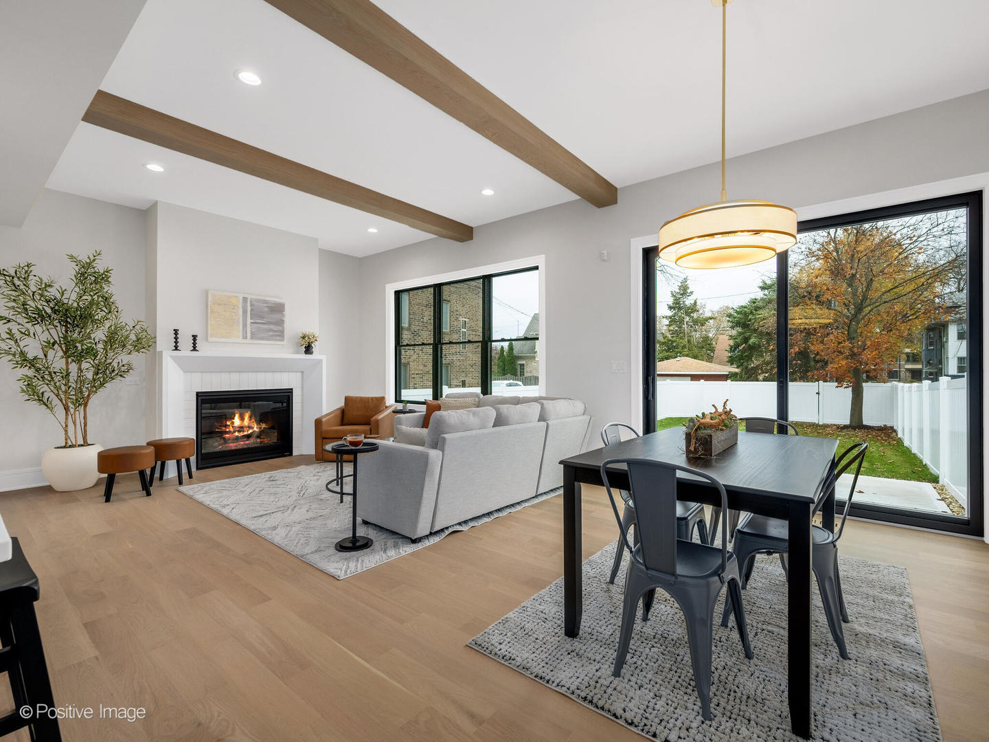 104 Evergreen Avenue Elmhurst, IL 60126 - Photo 9 of 41 a living room with furniture a window and a fireplace