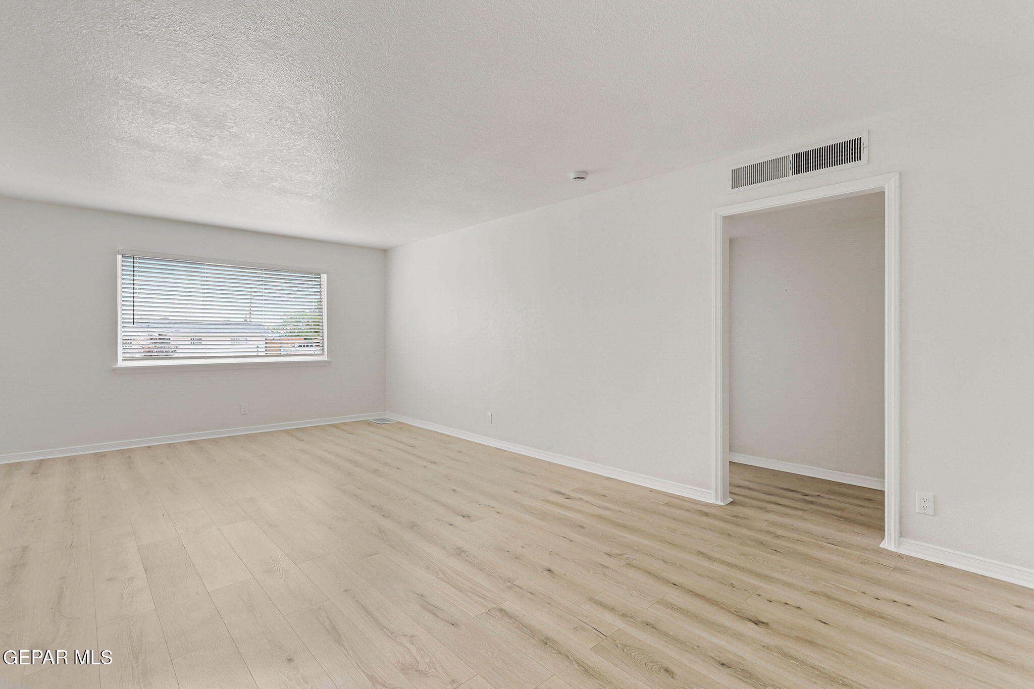 309 Clairemont Road El Paso, TX 79912 - Photo 18 of 40 an empty room with wooden floor and windows