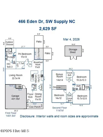 $420,000 | 466 Eden Drive Southwest, Supply, NC 28462