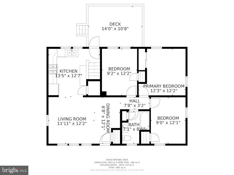 3814 Elmcroft Road Randallstown, MD 21133 - Photo 32 of 33 Floor Plan