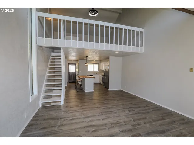 a view interior of a house with wooden floor