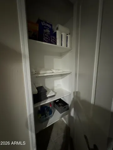 a close view of closet