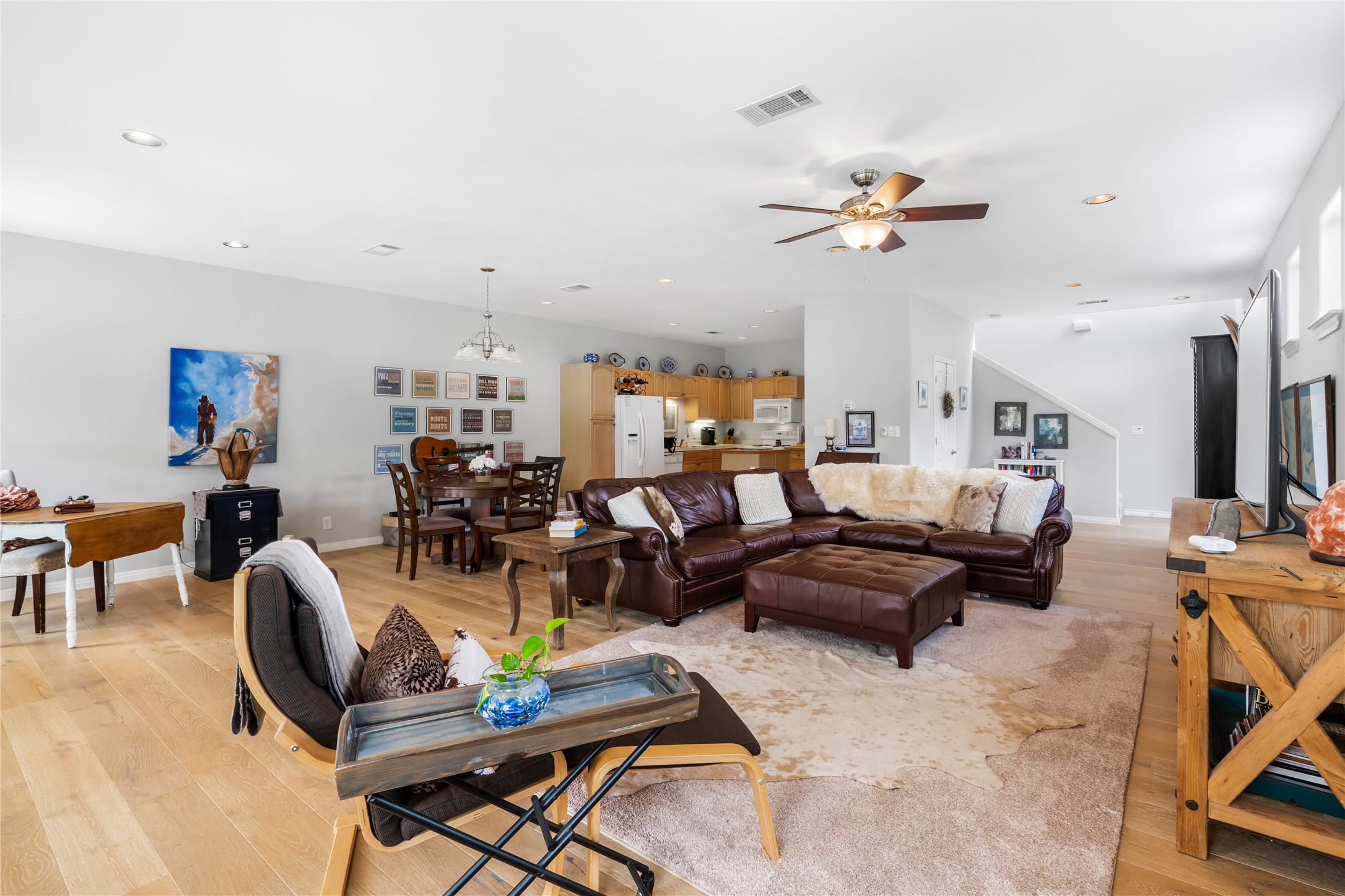 5500 Sunset Ridge, Unit A & B Austin, TX 78735 - Photo 13 of 32 a view of a livingroom with furniture and a flat screen tv