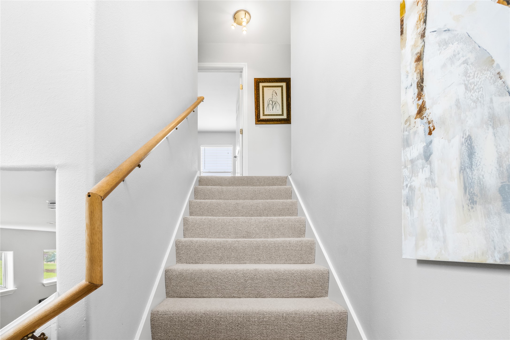 5500 Sunset Ridge, Unit A & B Austin, TX 78735 - Photo 17 of 32 a view of staircase with white walls and white walls