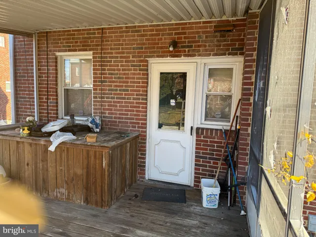 a view of front door of house