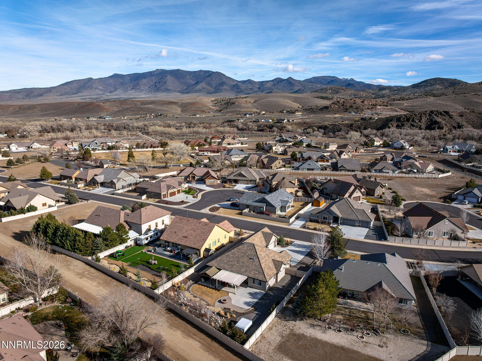 404 Chianti Way Dayton, NV 89403 - Photo 38 of 42 an aerial view of residential houses with outdoor space