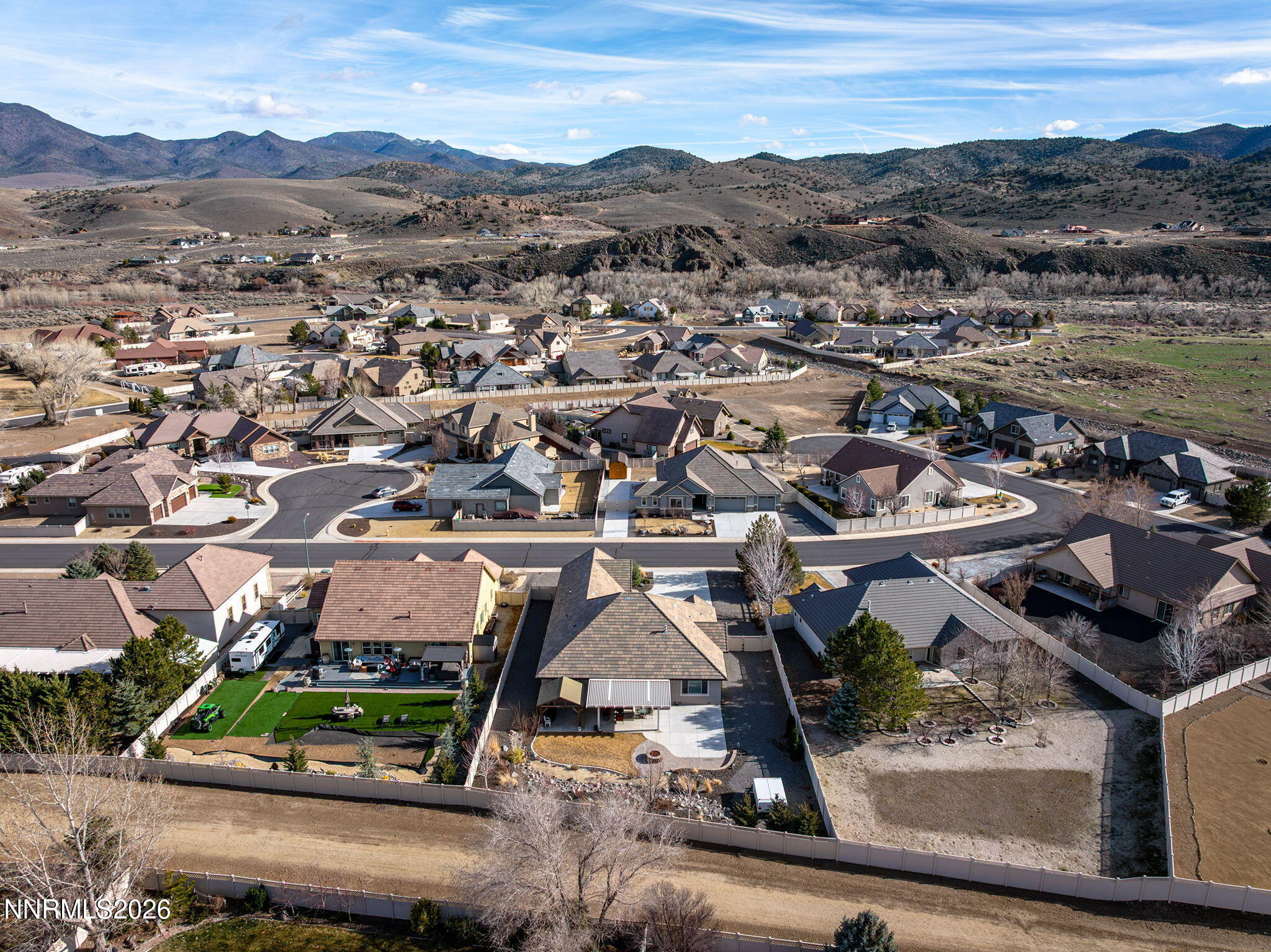 404 Chianti Way Dayton, NV 89403 - Photo 39 of 42 an aerial view of residential houses and outdoor space