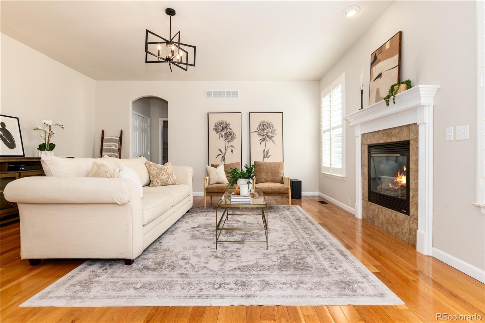 3064 Rams Horn Run Broomfield, CO 80023 - Photo 16 of 47 a living room with furniture and a fireplace