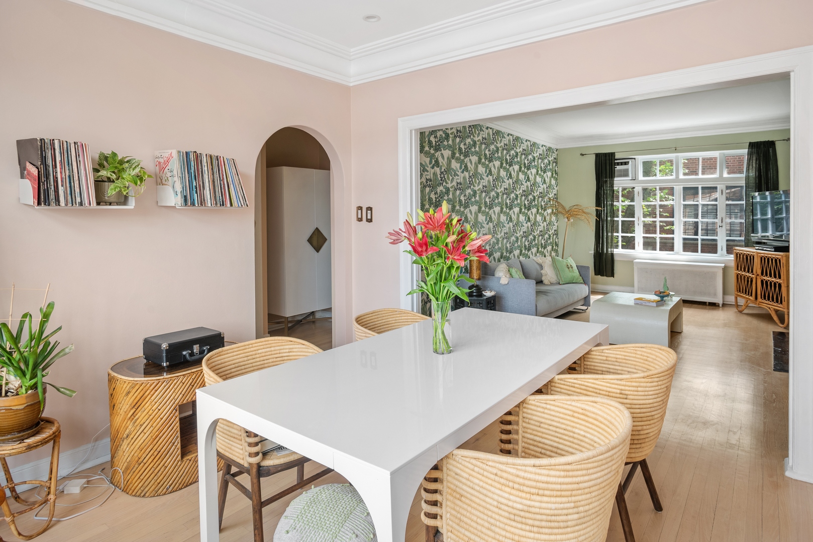 511 West Aldine Avenue, Unit 3F Chicago, IL 60657 - Photo 8 of 15 a dining room with furniture and wooden floor