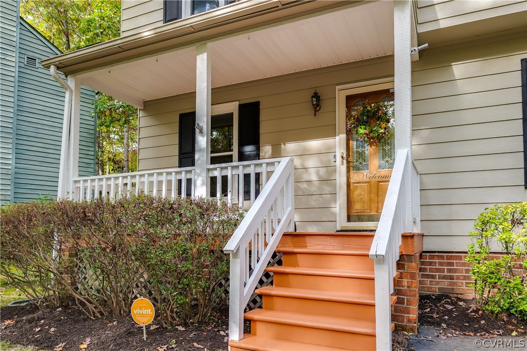 Covered front porch