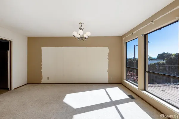 a view of an empty room