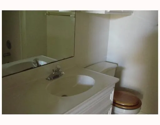 a bathroom with a sink and vanity