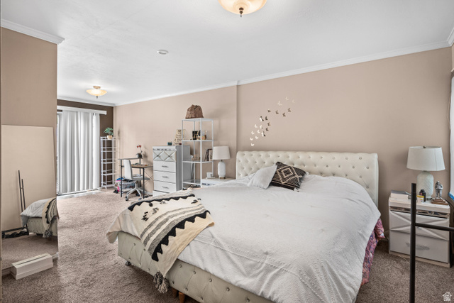 88 East C Street Springville, UT 84663 - Photo 14 of 32 Spacious bedroom featuring plush carpeting, light-toned walls, and white ceiling trim