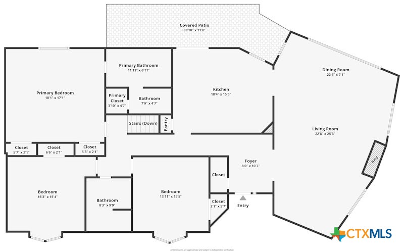 608 Ridgecrest Drive Salado, TX 76571 - Photo 42 of 43 Main floor floorplan