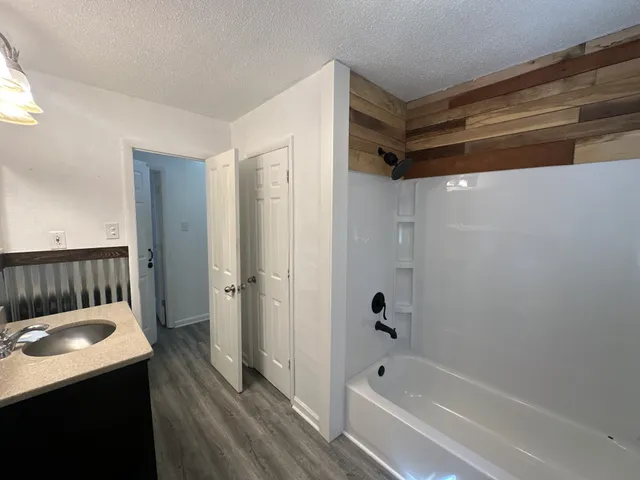 a lake view with houses