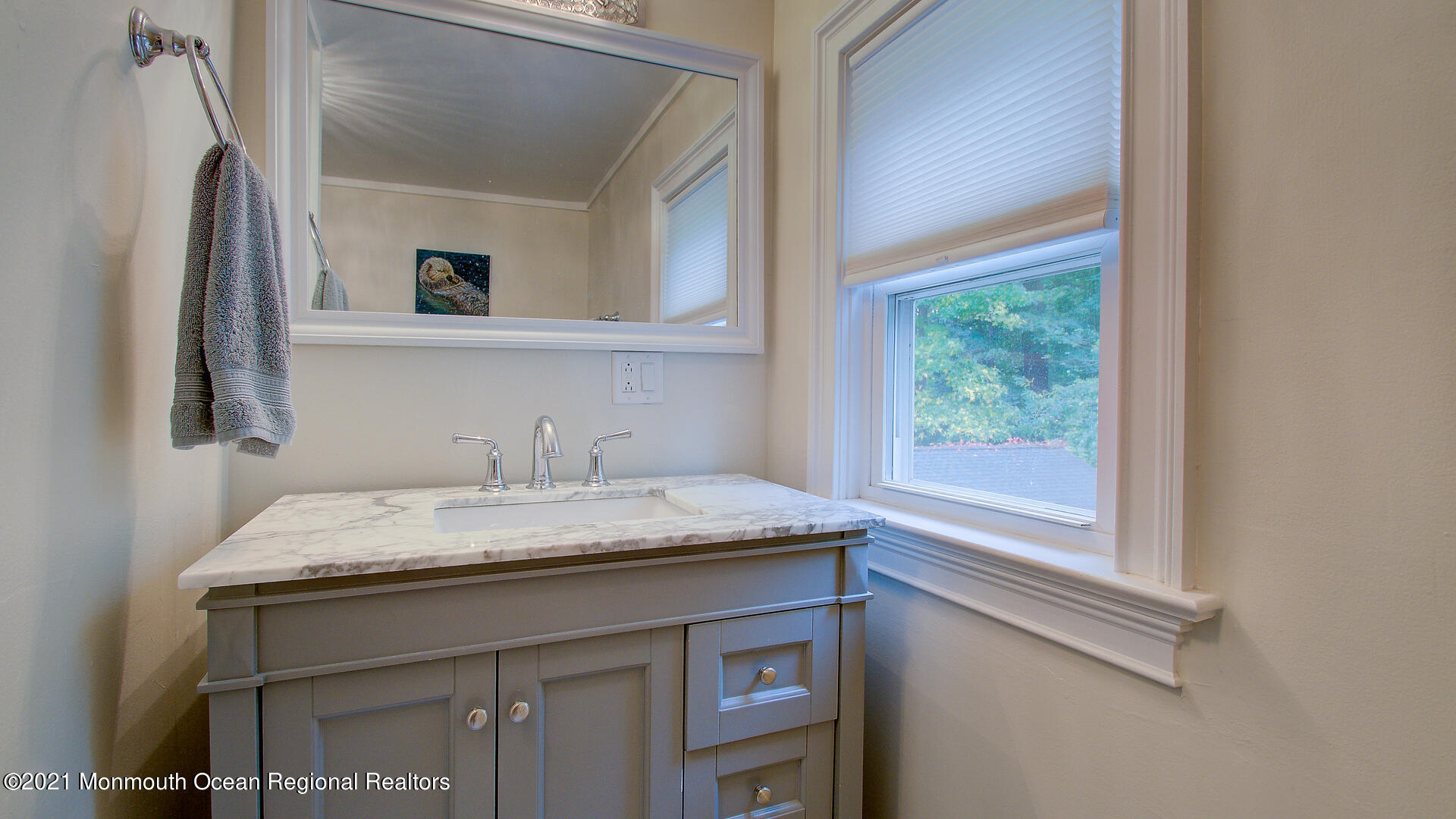 10 Cherry Tree Farm Road Middletown, NJ 07748 - Photo 33 of 43 a bathroom with a granite countertop sink and a mirror