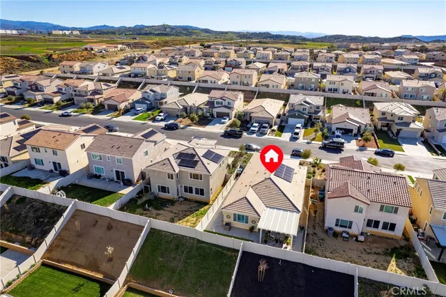an aerial view of multiple house