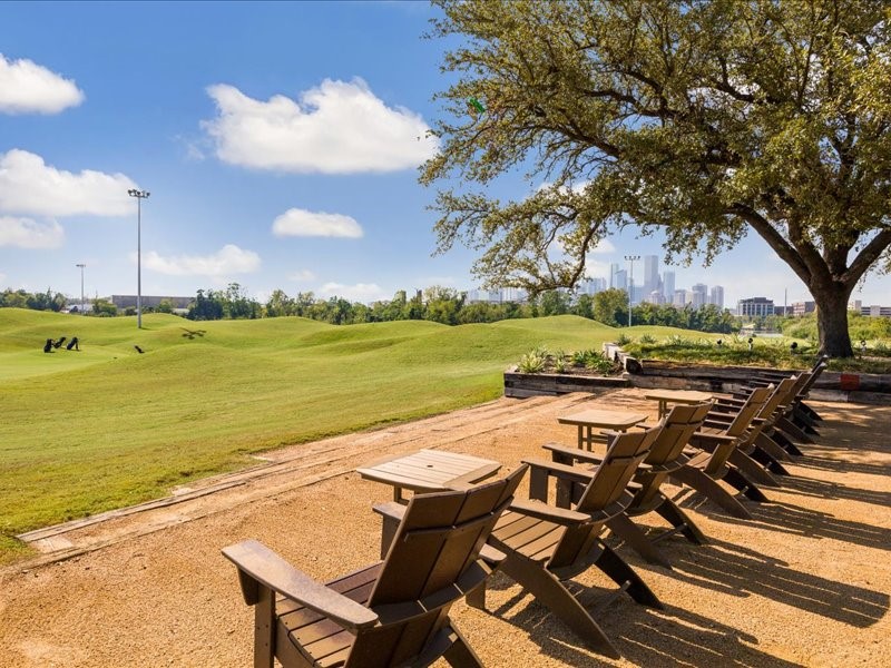 2915 Clay Street Houston, TX 77003 - Photo 13 of 15 Scenic green space featuring walking areas, seating, and beautiful views of the Downtown skyline.