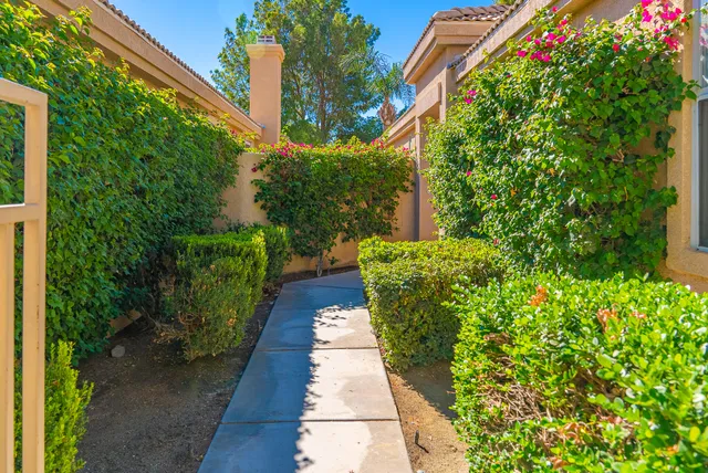 a view of an outdoor space and mountain view