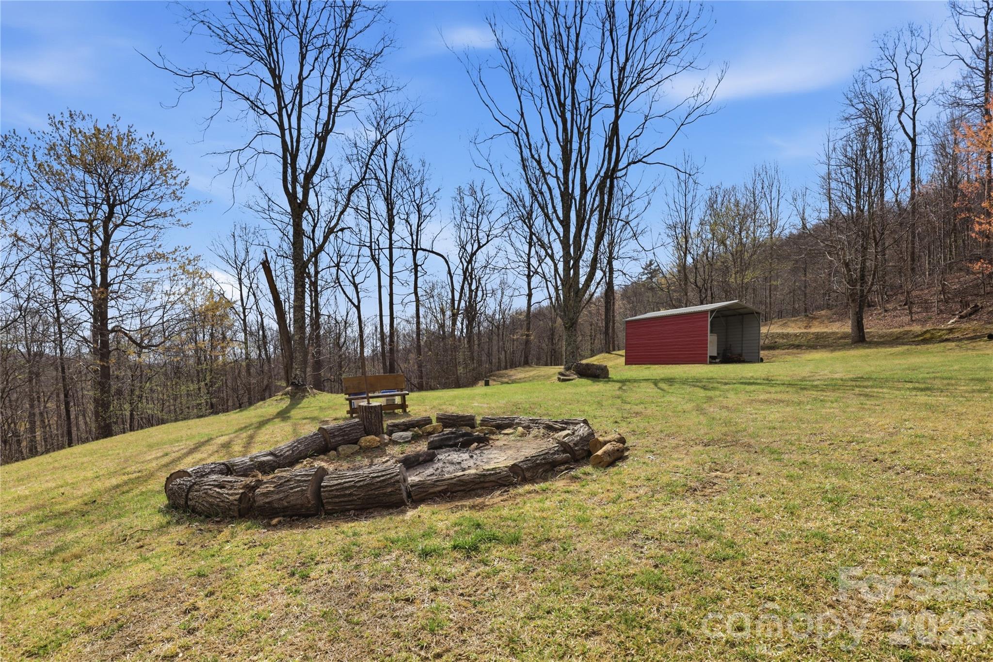 1084 Rocky Headwaters Road Moravian Falls, NC 28654 - Photo 33 of 43 a view of a backyard with wooden fence