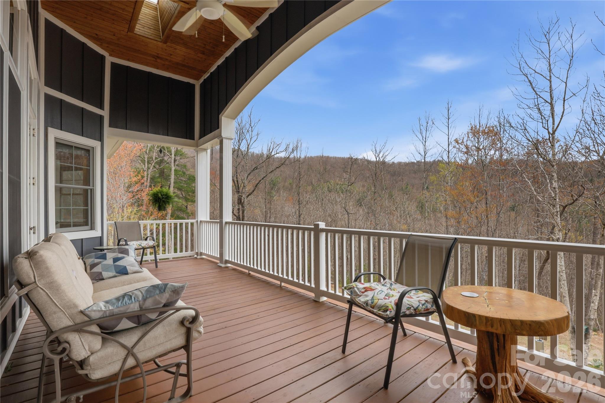 1084 Rocky Headwaters Road Moravian Falls, NC 28654 - Photo 36 of 43 a view of a balcony with furniture
