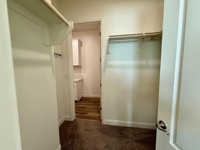 a view of closet area