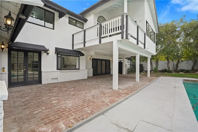 a view of a house with a balcony
