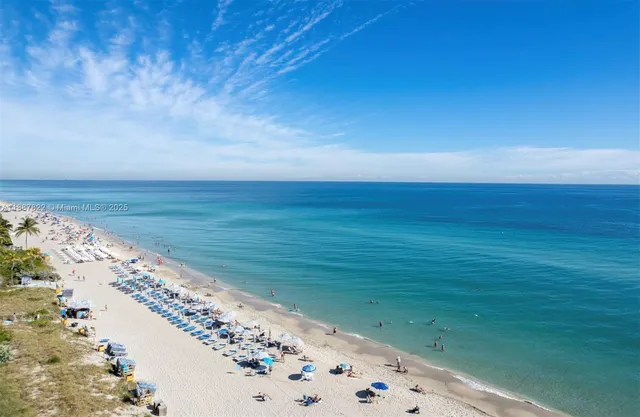 a view of an ocean beach