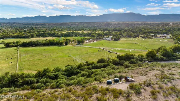 a view of an outdoor space and mountain view