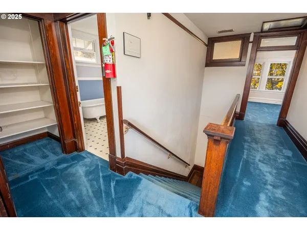a view of an entryway with staircase