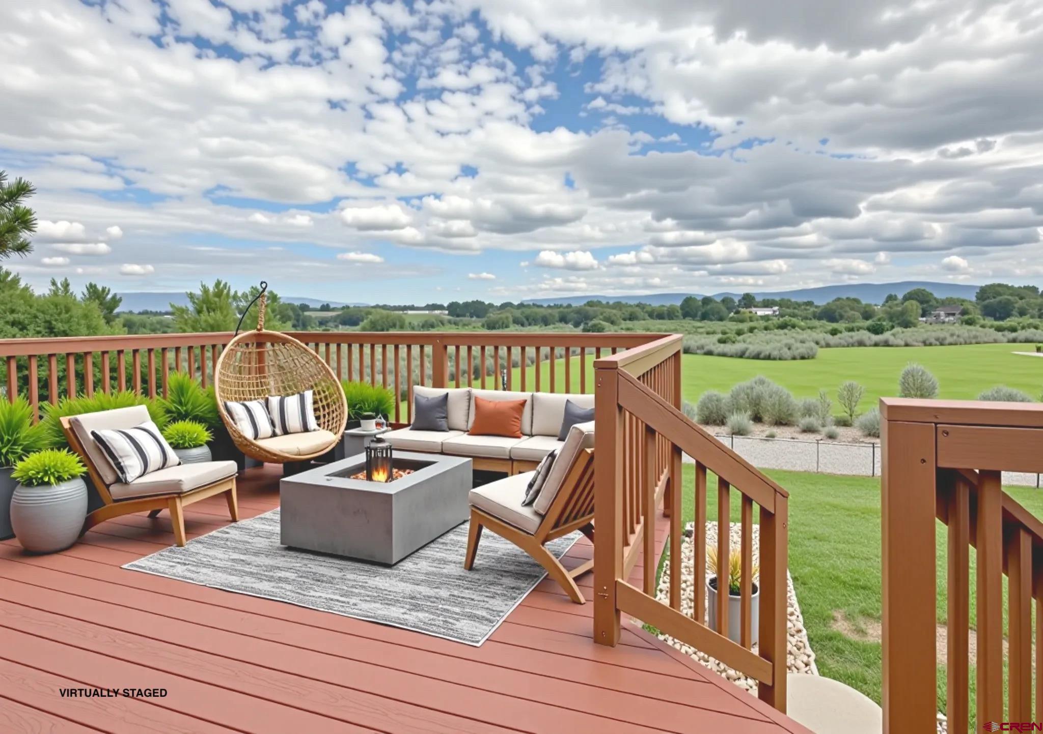 1484 1600th Road Delta, CO 81416 - Photo 37 of 45 Back deck facing east- VIRTUALLY STAGED