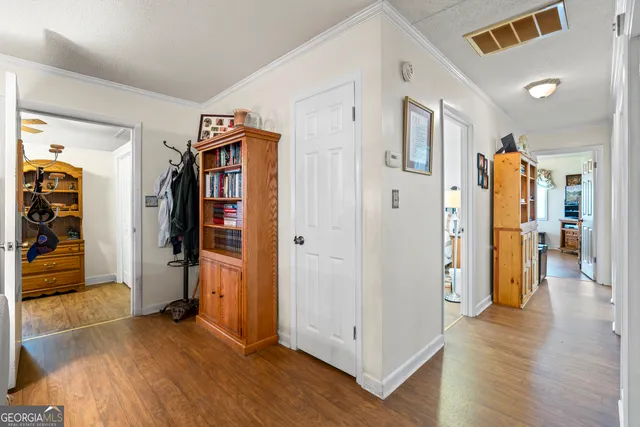 a view of a swimming pool with an ocean view