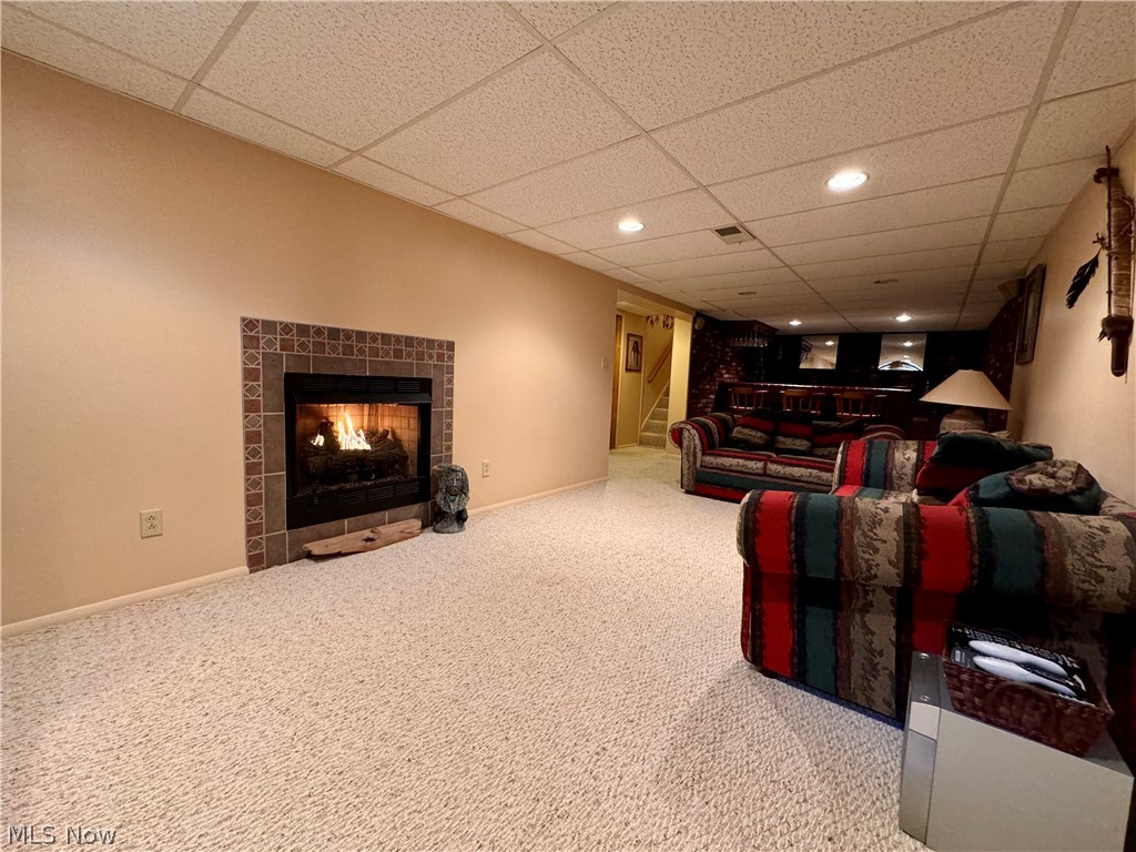 29967 Warren Road Wickliffe, OH 44092 - Photo 26 of 32 Basement Rec room with additional gas fireplace